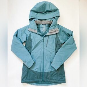 L.L. Bean Women's Wildcat Waterproof Insulated Jacket in Teal/Green